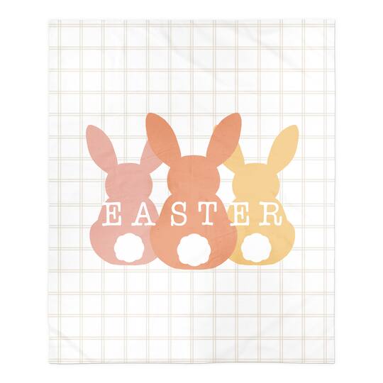 Easter Bunny Lineup Blanket 50" x 60" Sherpa Fleece Blanket